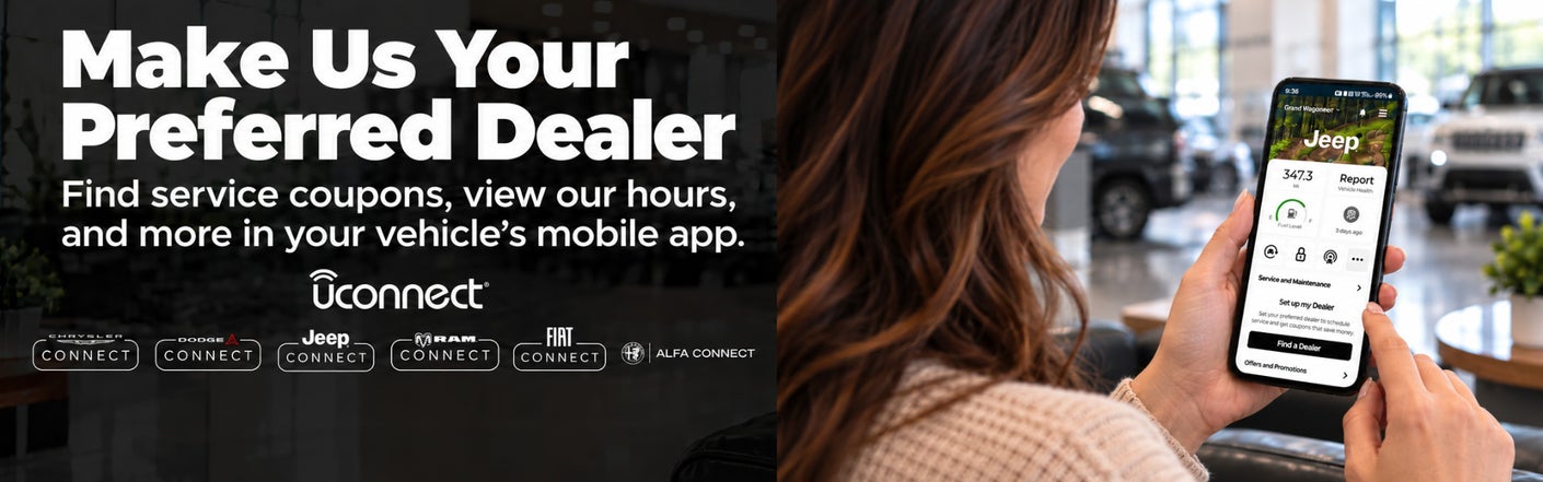 uconnect® make us your preferred dealer | Northside Chrysler Dodge Jeep Ram FIAT in Summersville WV