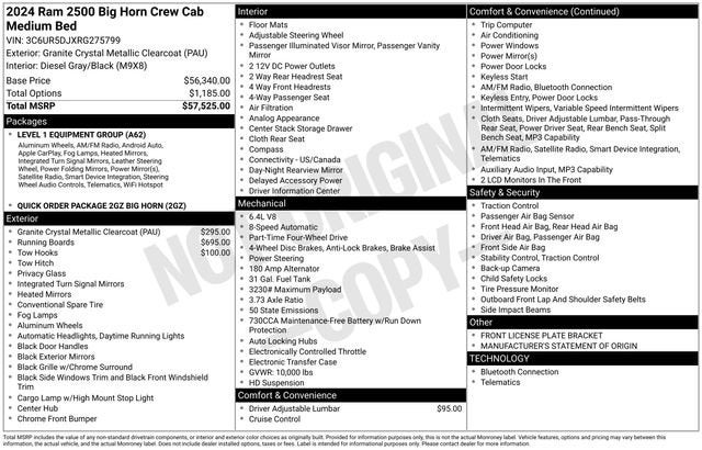 2024 RAM 2500 Big Horn