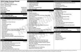 2026 Dodge Durango Pursuit