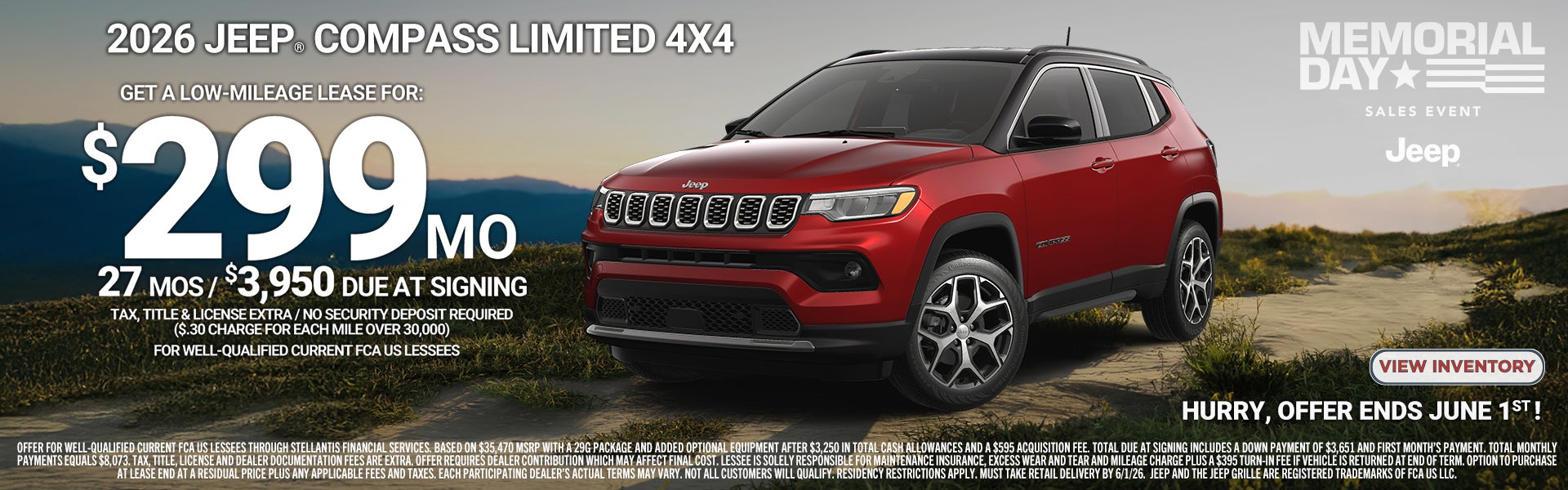Low Mileage Lease Jeep Compass