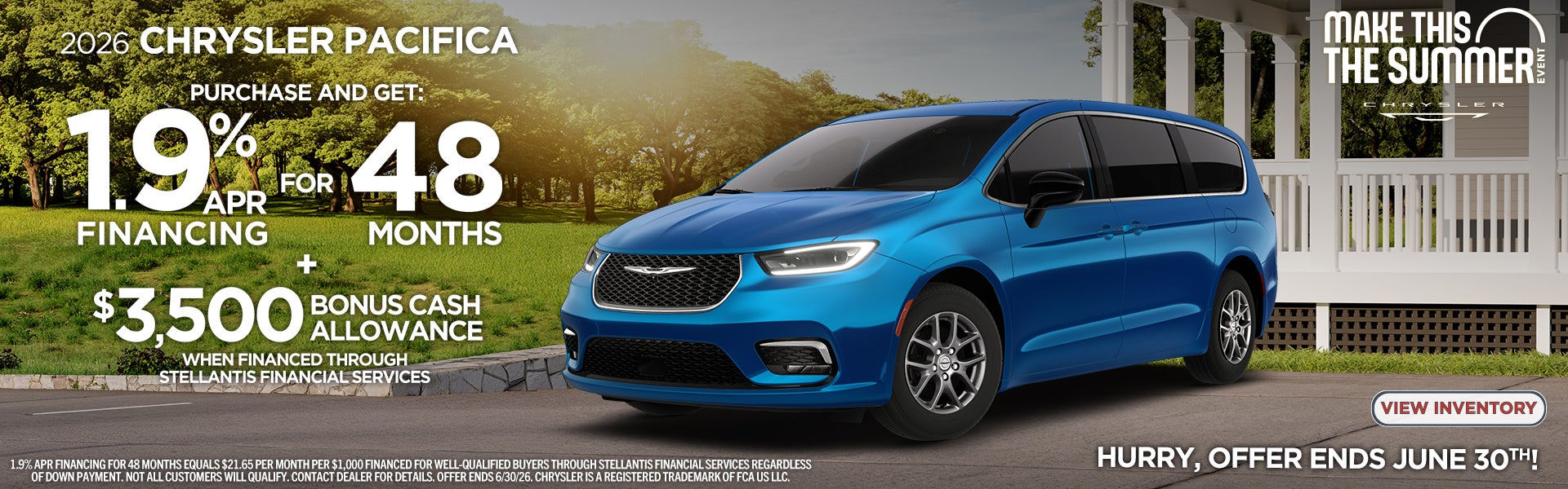 Chrysler Pacifica Offer