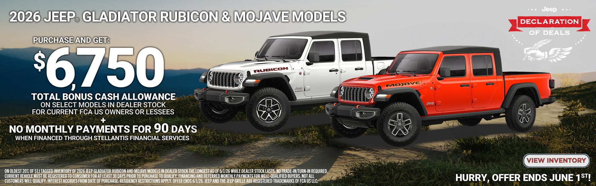 Jeep Gladiator Rubicon & Mojave